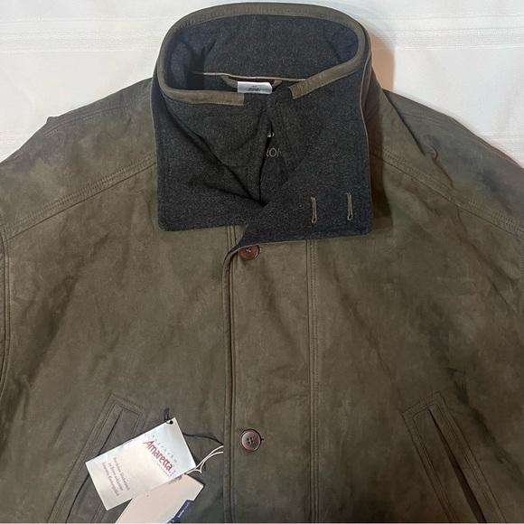 SALE 1/2 OFF Overcoat Top Coat Virgin Wool Cashmere Blend ERES NWT 44R Chestnut - Picture 5 of 16